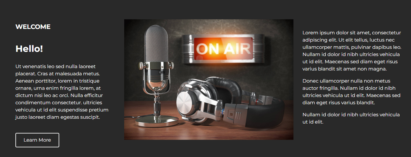 Vista final de la plantilla generada en el CMS Plugcore Resultado de la plantilla creada en el CMS